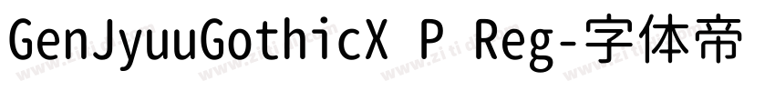 GenJyuuGothicX P Reg字体转换